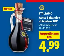 Lidl Aceto Balsamico di Modena IGP offerta