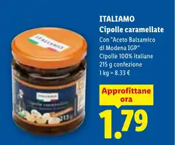 Lidl ITALIAMO Cipolle caramellate offerta