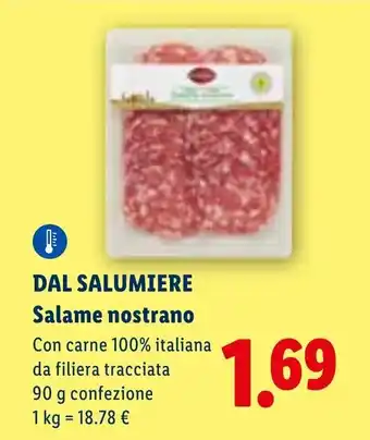 Lidl DAL SALUMIERE Salame nostrano offerta
