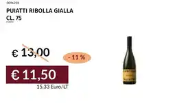 Prezzemolo e Vitale Puiatti ribolla gialla offerta