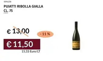 Prezzemolo e Vitale Puiatti ribolla gialla offerta