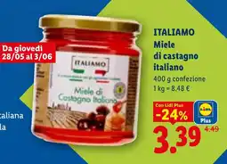 Lidl ITALIAMO Miele di castagno italiano offerta