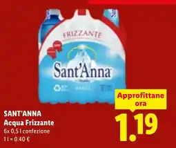 Lidl SANT'ANNA Acqua Frizzante offerta