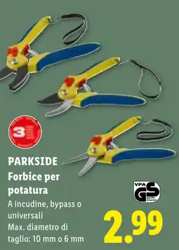 Lidl PARKSIDE Forbice per potatura offerta