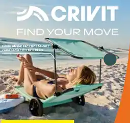Lidl CRIVIT Sdraio trolley da spiaggia offerta