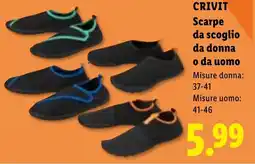 Lidl CRIVIT Scarpe da scoglio da donna o da uomo offerta