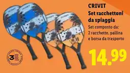 Lidl CRIVIT Set racchettoni da spiaggia offerta