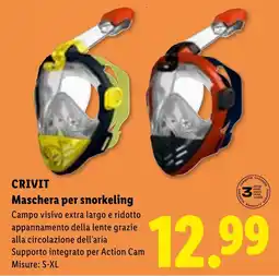Lidl CRIVIT Maschera per snorkeling offerta