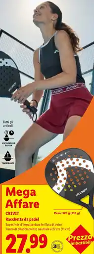 Lidl CRIVIT Racchetta da padel offerta