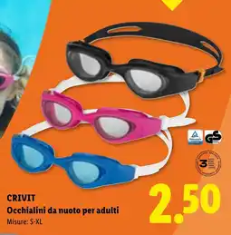 Lidl CRIVIT Occhialini da nuoto per adulti offerta