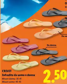 Lidl CRIVIT Infradito da uomo o donna offerta