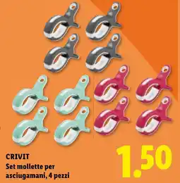 Lidl CRIVIT Set mollette per asciugamani offerta