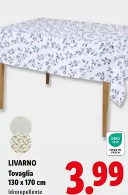 Lidl LIVARNO Tovaglia 130 x 170 cm offerta