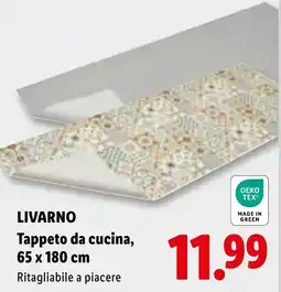 Lidl LIVARNO Tappeto da cucina, 65 x 180 cm offerta