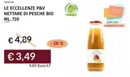Prezzemolo e Vitale Le eccellenze p&v nettare di pesche bio offerta