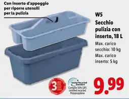 Lidl W5 Secchio pulizia con inserto offerta
