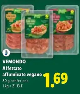 Lidl VEMONDO Affettato affumicato vegano offerta