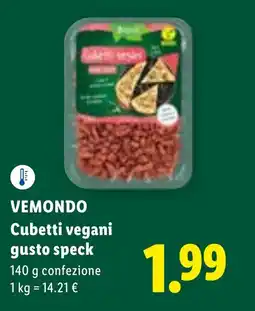 Lidl VEMONDO Cubetti vegani gusto speck offerta