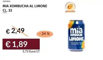 Prezzemolo e Vitale Mia kombucha al limone offerta