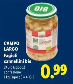 Lidl CAMPO LARGO Fagioli cannellini bio offerta