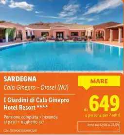 Lidl I Giardini di Cala Ginepro Hotel Resort offerta