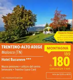 Lidl Hotel Bucaneve offerta