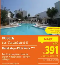 Lidl Hotel Mapo Club Perla offerta