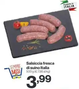 In'S Mercato Salsiccia fresca di suino Italia offerta