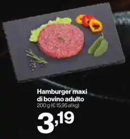 In'S Mercato Hamburger maxi di bovino adulto offerta