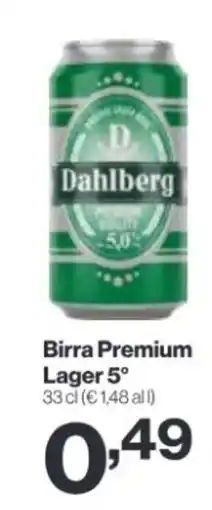 In'S Mercato Dahlberg Birra Premium Lager 5° offerta