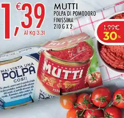 Crai Mutti polpa di pomodoro finissima offerta