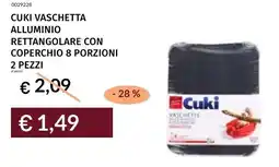 Prezzemolo e Vitale Cuki vaschetta alluminio rettangolare con coperchio 8 porzioni offerta