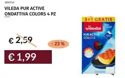 Prezzemolo e Vitale Vileda pur active ondattiva colors 4 pz offerta