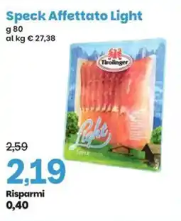 Prix Quality Tirolinger Speck Affettato Light offerta
