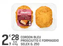 Supermercati Dok Cordon bleu prosciutto e formaggio SELEX offerta