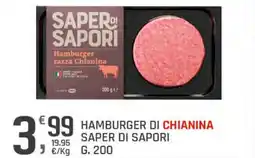 Supermercati Dok Hamburger di chianina SAPER DI SAPORI offerta