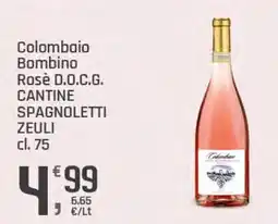 Supermercati Dok Colombaio Bombino Rosè D.O.C.G. CANTINE SPAGNOLETTI ZEULI offerta