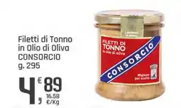 Supermercati Dok Filetti di Tonno in Olio di Oliva CONSORCIO offerta