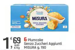 Supermercati Dok 6 Plumcake Senza Zuccheri Aggiunti MISURA offerta