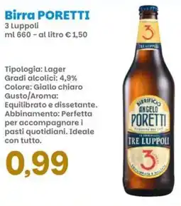 Prix Quality Birra PORETTI offerta