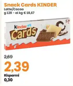 Prix Quality Snack Cards KINDER offerta