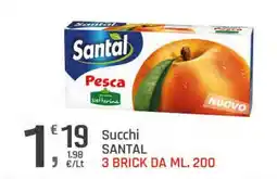 Supermercati Dok Succhi SANTAL offerta