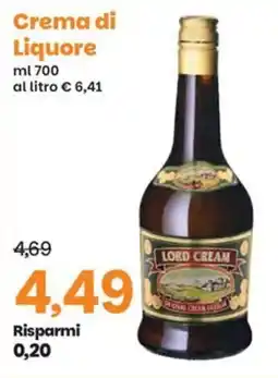 Prix Quality LORD CREAM Crema di Liquore offerta
