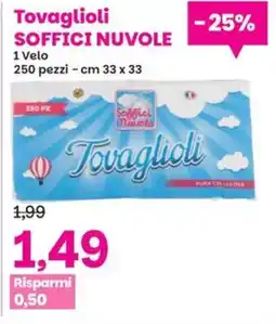 Prix Quality Tovaglioli SOFFICI NUVOLE offerta
