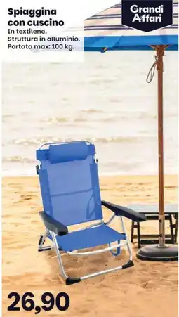 Prix Quality Spiaggina con cuscino offerta