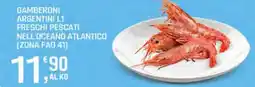 Supermercati Dok Gamberoni argentini l1 freschi pescati nell'oceano atlantico (zona fao 41) offerta