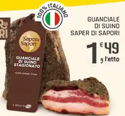 Supermercati Dok Guanciale di suino SAPER DI SAPORI offerta