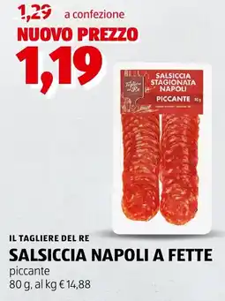 ALDI Il tagliere del re salsiccia napoli a fette offerta
