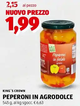 ALDI King's crown peperoni in agrodolce offerta