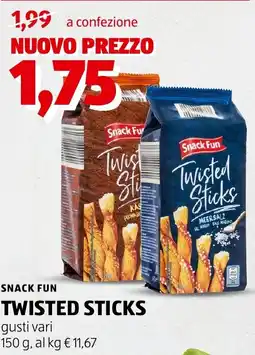 ALDI Snack fun twisted sticks offerta